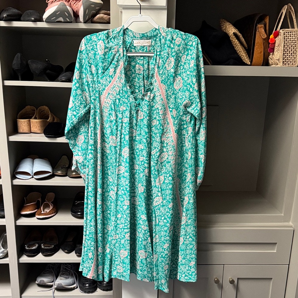 Natalie Martin Green Silk Caftan